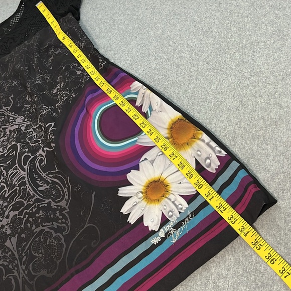 Elegant Black and Blue Lace Dress - Picture 5 of 13